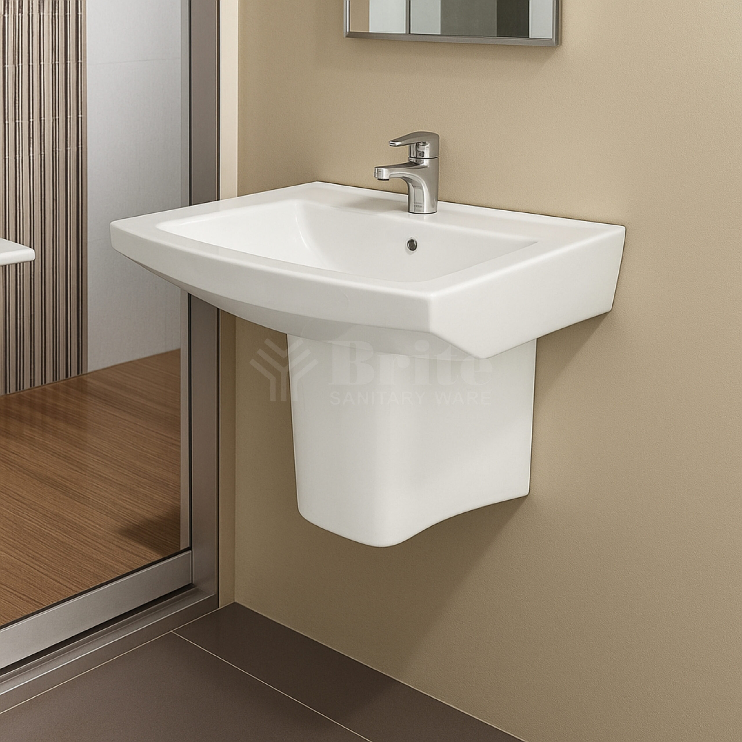 Beauty Wall hung Wash basin - Brite Sanitary Ware Beauty Wall hung Wash basin - Brite Sanitary Ware