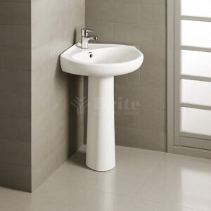 Corner Wash Basin Pedestal - Brite Sanitary Ware