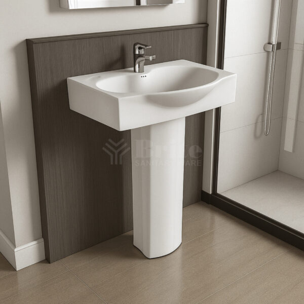 Charlie Wash Basin Pedestal - Brite Sanitary Ware Charlie Wash Basin Pedestal - Brite Sanitary Ware