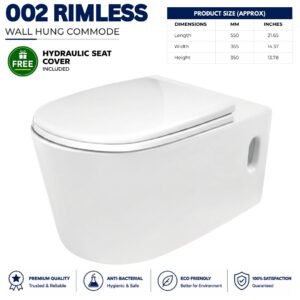 Wall Hung 002 Rimless - Brite Sanitary Ware
