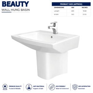 Beauty Wall hung Wash basin - Brite Sanitary Ware