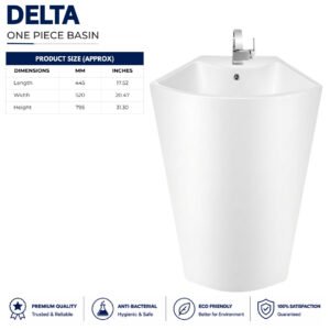 Delta One Piece Basin - Brite Sanitary ware