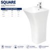 Square One Piece Basin - Brite Sanitary Ware