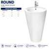 Round One Piece Basin - Brite Sanitary Ware