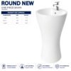 Round New One Piece Basin - Brite Sanitary Ware