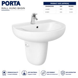 Porta Wall Hung Basin - Brite Sanitary Ware