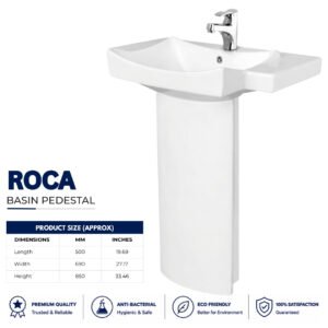 Roca Wash Basin Pedestal – Brite Sanitary Ware Roca Wash Basin Pedestal – Brite Sanitary Ware