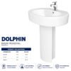 Dolphin Wash Basin Pedestal - Brite Sanitary Ware