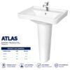 Atlas Wash Basin Pedestal - Brite Sanitary Ware