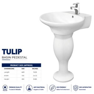 Tulip Wash Basin Pedestal - Brite Sanitary Ware Tulip Wash Basin Pedestal - Brite Sanitary Ware