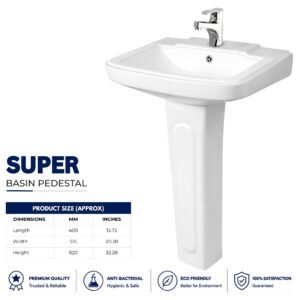 Super Wash Basin Pedestal - Brite Sanitary Ware