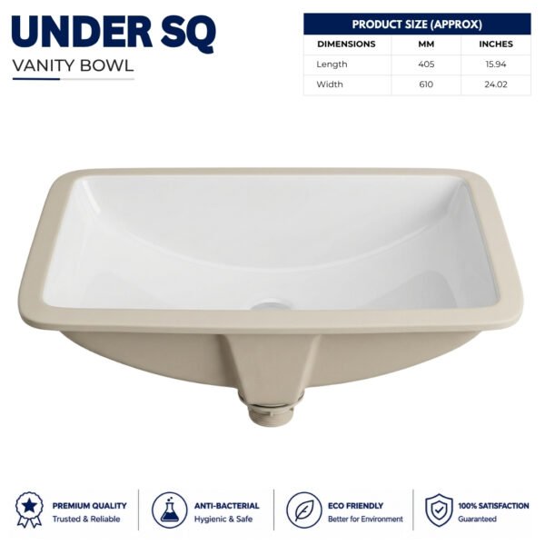 Square Under Counter - Brite Sanitary Ware