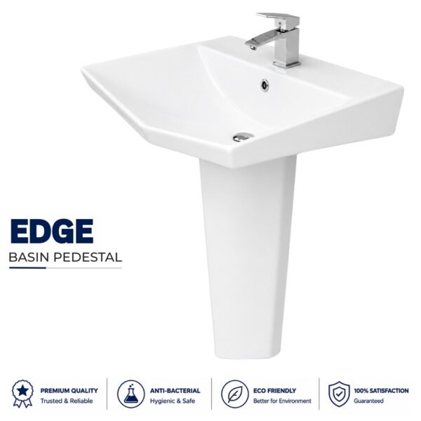 Edge Wash Basin Pedestal - Brite Sanitary Ware