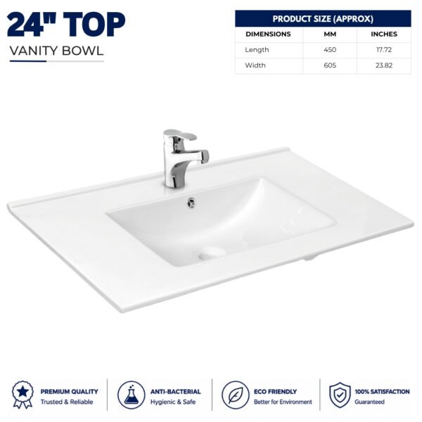 Vanity Top 24'' - Brite Sanitary Ware