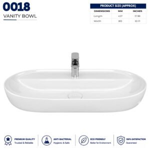 Vanity Bowl 18x32 Countertop Wash Basin Vanity Bowl 18x32 Countertop Wash Basin