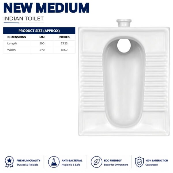New Medium Indian Toilet - Brite Sanitary Ware