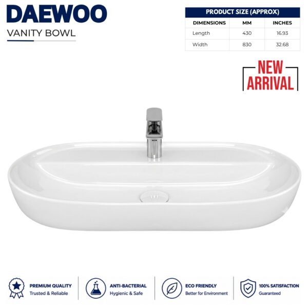 Vanity Bowl Daewoo Countertop Wash Basin