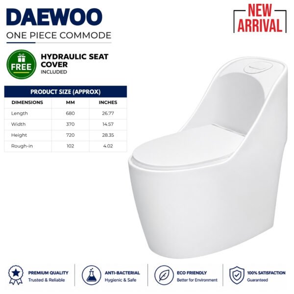 Brite Daewoo Commode modern one piece toilet design Brite Daewoo Commode price in Pakistan ceramic toilet Luxury Brite Daewoo Commode with smooth finish